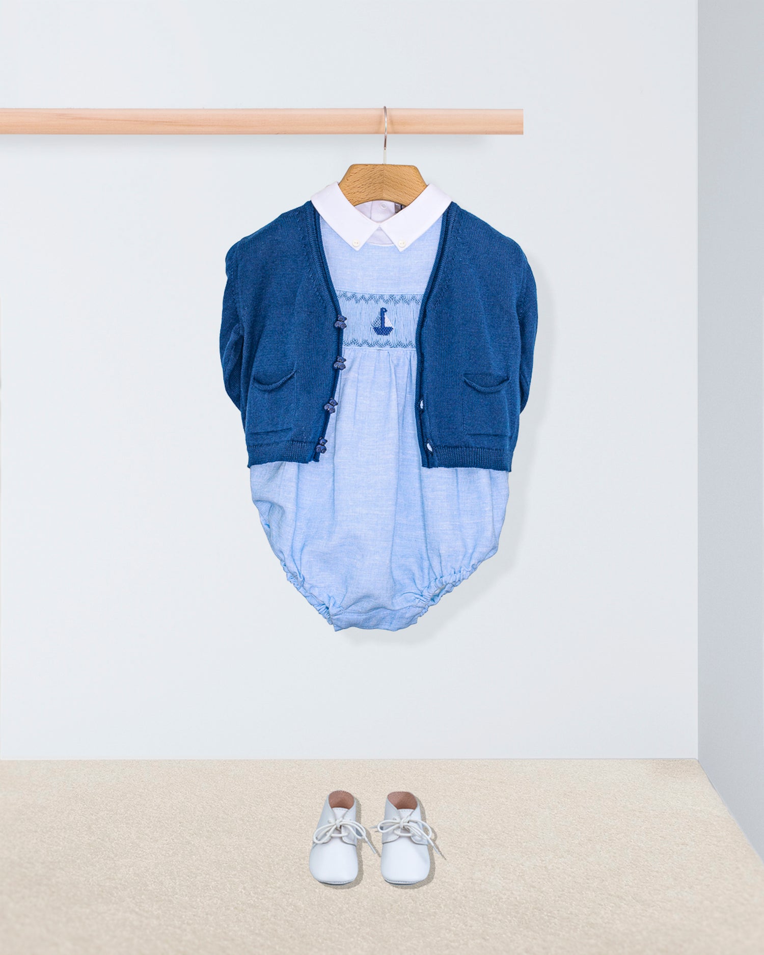 Cruise Italian Pastel Blue Linen Romper Outfit